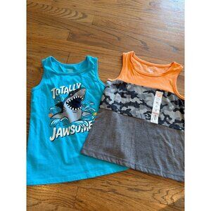JUMPING BEANS BOYS LOT OF 2 TANK TOP SHIRTS SLEEVELESS 5T